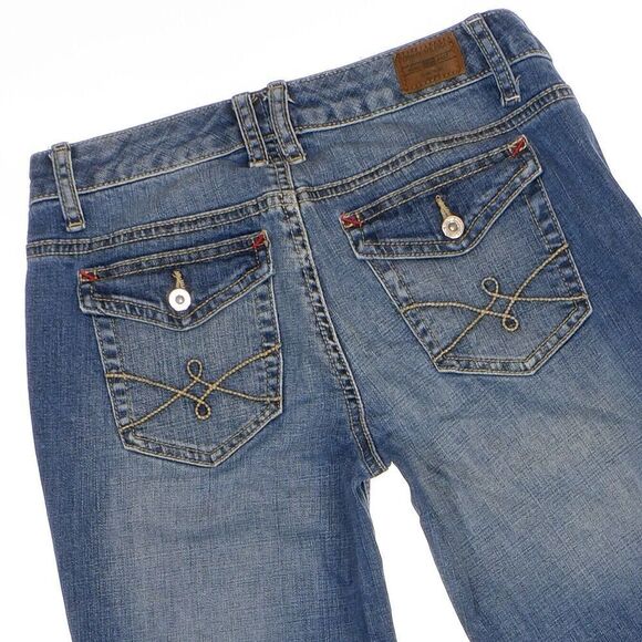 Tommy Hilfiger Spirit Crop Jeans Size 4 Womens Cuff Blue Denim Measures 28x20.5 - Picture 4 of 12